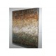 Quadro abstrato pintado a mão Dmalbet em tons de marrom e verde medida 100x80