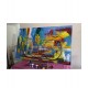 Quadro decorativo pintado a mão tema bike, ciclismo, bicicleta medida 100x170