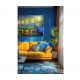 Quadro decorativo pintado a mão paisagem noturna casal 70x100
