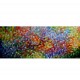 Quadro abstrato multicolorido pintado a mão 80x200 