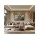 Quadro decorativo folhas abstrato medida 70x120 