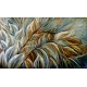 Quadro decorativo folhas abstrato medida 70x120 