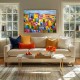 Quadro casario estilo moderno abstrato colorido 1a 70x100 