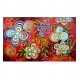 Quadro decorativo abstrato com flores estilizadas medida 60x100 