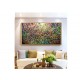 Quadro abstrato multicolorido pintado a mão 90x160