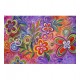 Quadro decorativo abstrato com flores estilizadas medida 70x100 