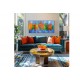 Quadro decorativo pintado a mão peixes 2b medida 60x120 