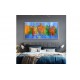 Quadro decorativo pintado a mão peixes 2b medida 60x120 