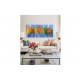 Quadro decorativo pintado a mão peixes 2b medida 60x120 