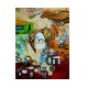 Quadro decorativo pintado a mão releitura da obra O beijo de Klimt por Katia Almeida 90x120 