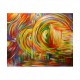 Quadro abstrato pinceladas multicores estilo A medida 100x120