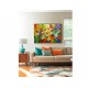 Quadro decorativo pintado a mão peixes 1A medida 70x100 