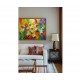 Quadro decorativo pintado a mão peixes 1A medida 70x100 