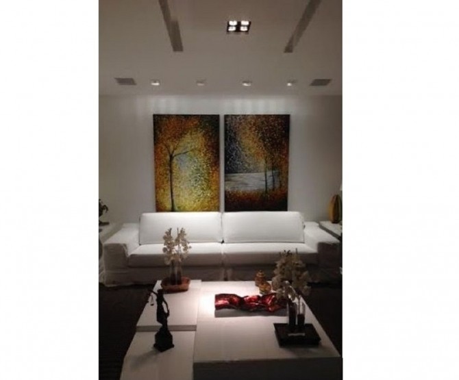 Quadro decorativo pintado a mão arvore  medida 150x100