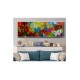  Quadro decorativo pintado a mão borboletas 40x120 