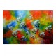 Quadro decorativo pintado a mão peixes 1A medida 80x120 