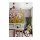 Quadro decorativo abstrato com flores estilizadas medida 100x150