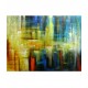 Quadro abstrato pinceladas multicores estilo c medida 90x120
