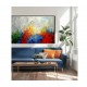 Quadro santa ceia fundo abstrato colorido 2b cor d medida  100x160 
