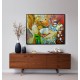 Quadro decorativo pintado a mão releitura da obra O beijo de Klimt por Katia Almeida 80x100 