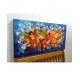 Quadro decorativo pintado a mão peixes 1A medida 50x100 