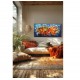 Quadro decorativo pintado a mão peixes 1A medida 50x100 