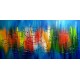Quadro decorativo pintado a mão peixes 2b medida 60x120 