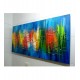 Quadro decorativo pintado a mão peixes 2b medida 60x120 