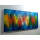 Quadro decorativo pintado a mão peixes 2b medida 60x120 
