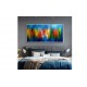 Quadro decorativo pintado a mão peixes 2b medida 60x120 