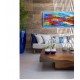 Quadro decorativo pintado a mão peixes 2b medida 40x100