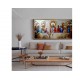 Quadro pintado a mão Santa ceia espatulada,para decoração medida 100x200 