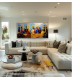 Quadro decorativo Santa ceia colorida moderna pintada a mão medida 100x200 
