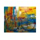 Quadro decorativo pintado a mão tema bike, ciclismo, bicicleta, abstrato,quadro original,medida  80x100 