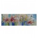 Quadro pintado a mão arvore e passarinhos medida 40x120