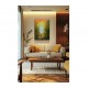 Quadro decorativo pintado a mão paisagem casal vertical medida 70x50