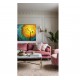 Quadro decorativo pintado a mão tema arvores e passarinhos estilo moderno 2a 50x70 