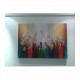 Quadro santa ceia fundo abstrato colorido medida  70x100 