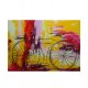 Quadro decorativo pintado a mão tema bike, ciclismo, bicicleta, abstrato,quadro original,medida  80x100 