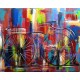 Quadro decorativo pintado a mão tema bike, ciclismo, bicicleta, abstrato,quadro original,medida  70x100 