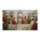Quadro pintado a mão Santa ceia espatulada, para decoração medida 70x120 