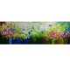Quadro pintado a mão arvore e passarinhos medida 40x120