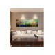 Quadro pintado a mão arvore e passarinhos medida 40x120