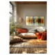 Quadro decorativo pintado a mão peixes 2b medida 50x100 