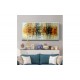 Quadro decorativo pintado a mão peixes 2b medida 50x100 