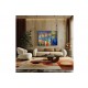 Quadro decorativo pintado a mão paisagem casal lustres medida 90x120 