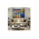 Quadro decorativo pintado a mão paisagem casal lustres medida 90x120 