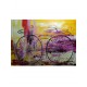 Quadro decorativo pintado a mão tema bike, ciclismo, bicicleta, abstrato,quadro original,medida  70x100
