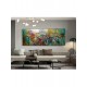 Quadro decorativo pintado a mão tema bike, ciclismo, bicicleta, abstrato,original, medida 70x180 