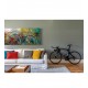 Quadro decorativo pintado a mão tema bike, ciclismo, bicicleta, abstrato,original, medida 70x180 